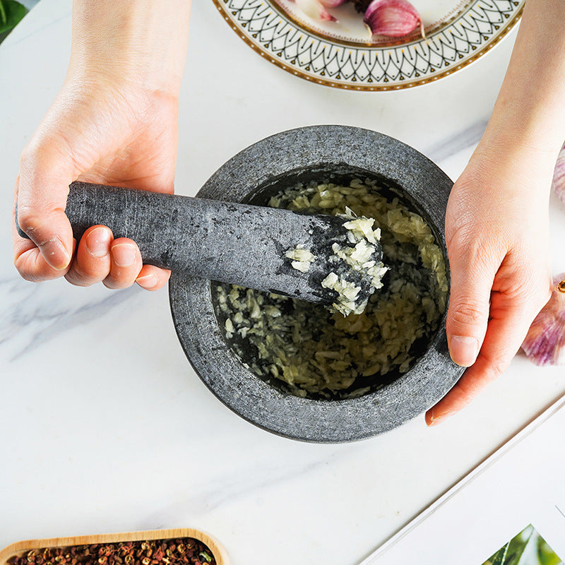 Stone Mortar Vintage Marble Kitchen Home Grinder