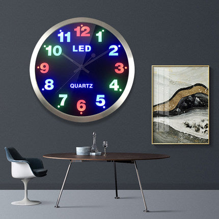 Palu Home and Kitchen Brand Luminous wall clock living room