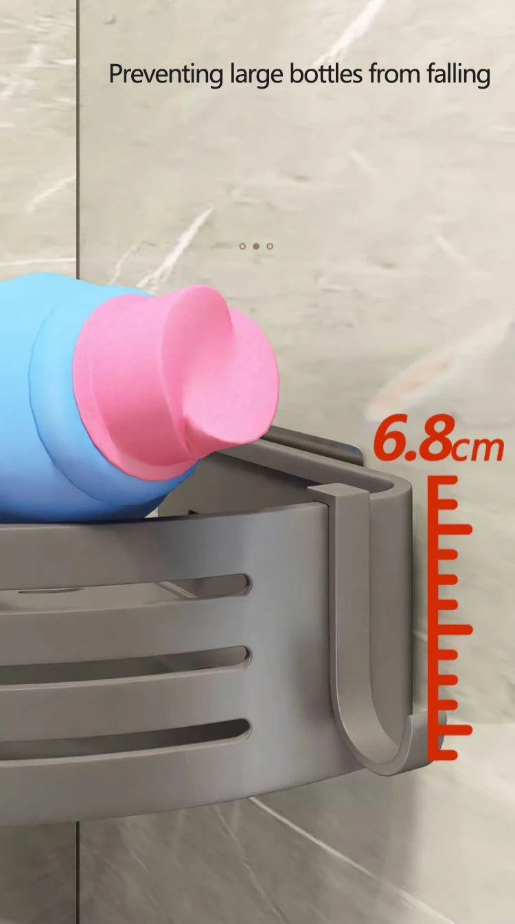 Bathroom Corner 2 Tier Shelf Bathroom Organizer And Storage Bathroom Accessory 3-Tier Shelf Without Drilling Bathroom Shelves