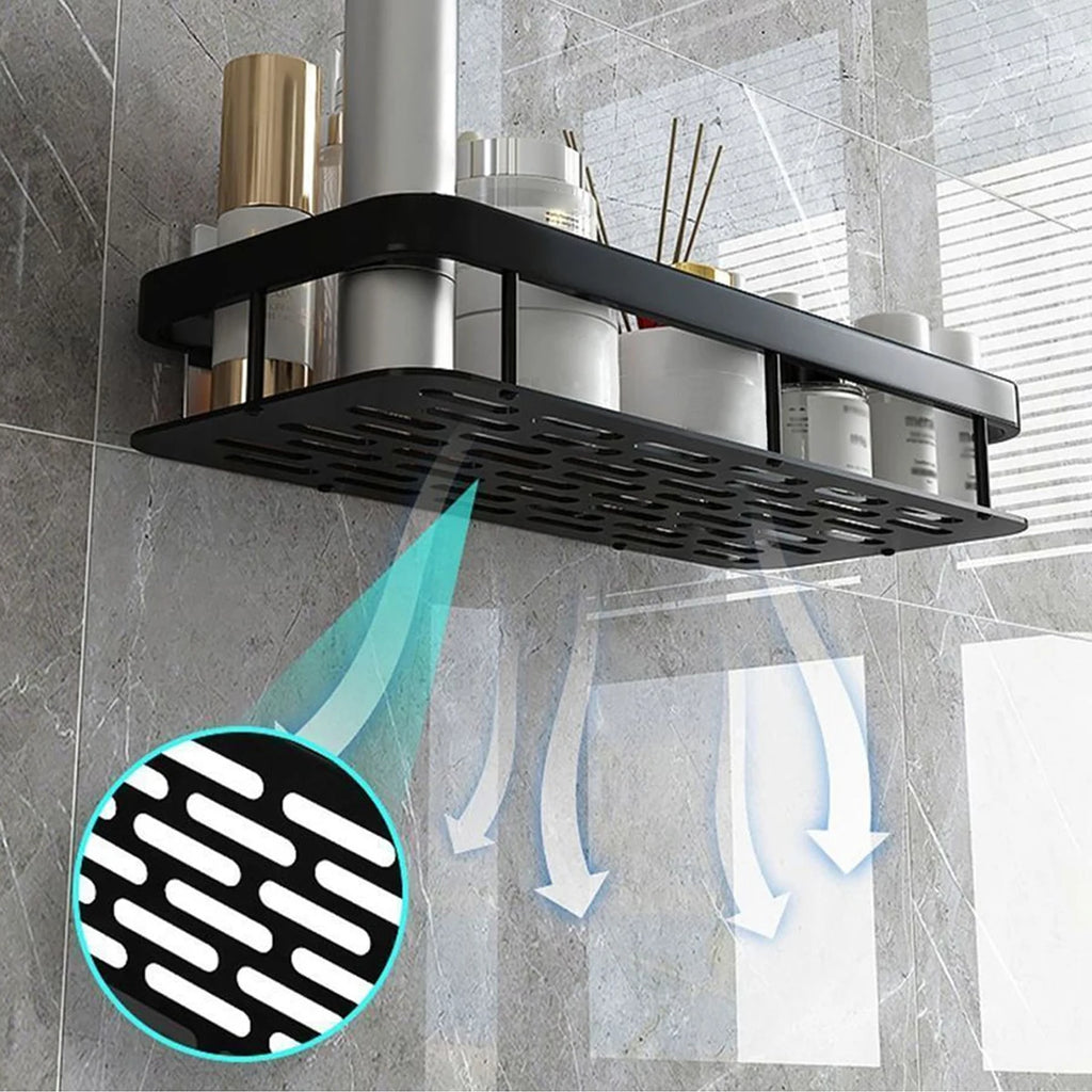 Palu Home and Kitchen 1 Piece Non perforated space aluminum bathroom storage rack toilet bathroom bathroom storage rack wall mounted bathroom corner