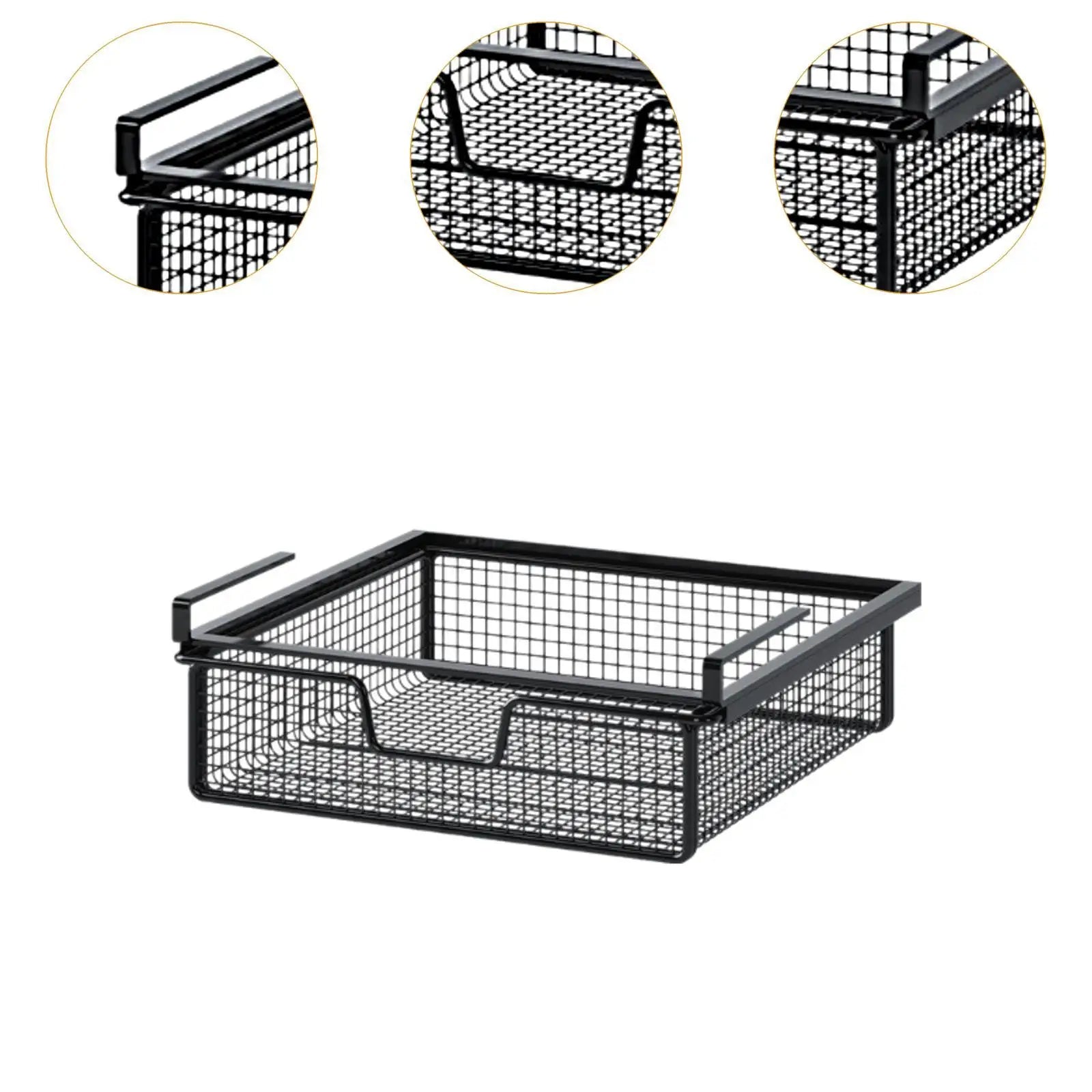 Palu Home and Kitchen Brand Kitchen Under Cabinet Basket Multifunction Hanging Rack Under Shelf Storage Basket for Cupboard Pantry Desk Cabinet Kitchen