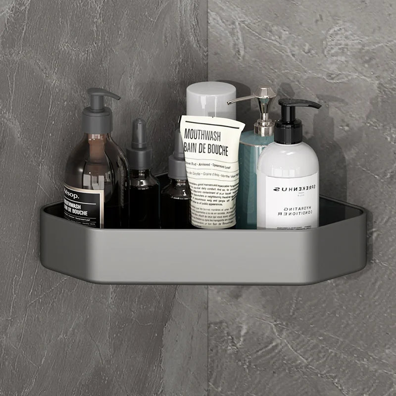 Palu Home and Kitchen Bathroom Shelf Bathroom Makeup Shampoo organizer Aluminium Bathroom Organizer Shower Shelf Bathroom Accessories