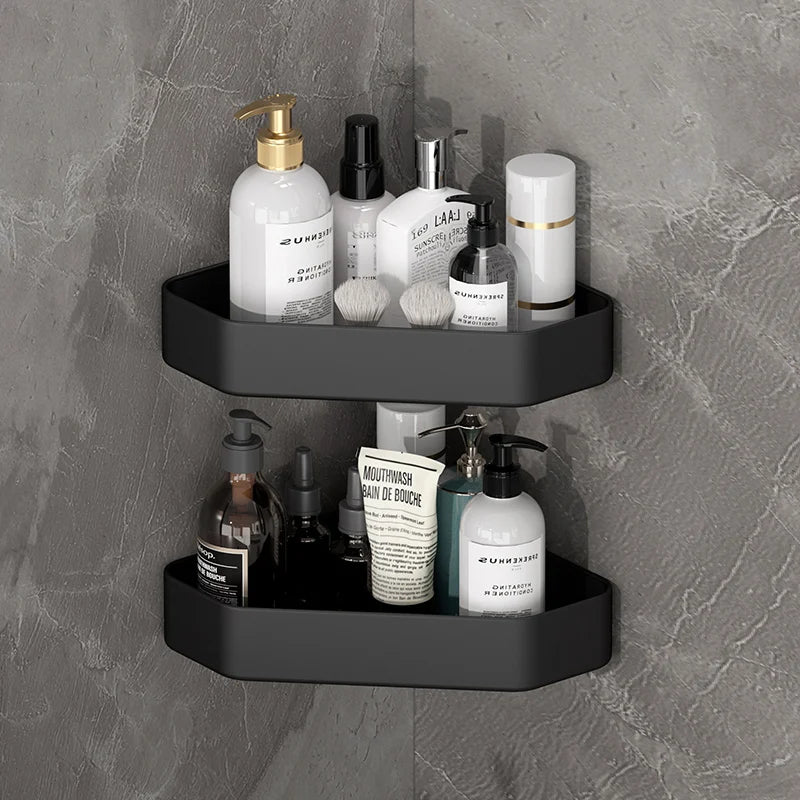 Palu Home and Kitchen Bathroom Shelf Bathroom Makeup Shampoo organizer Aluminium Bathroom Organizer Shower Shelf Bathroom Accessories