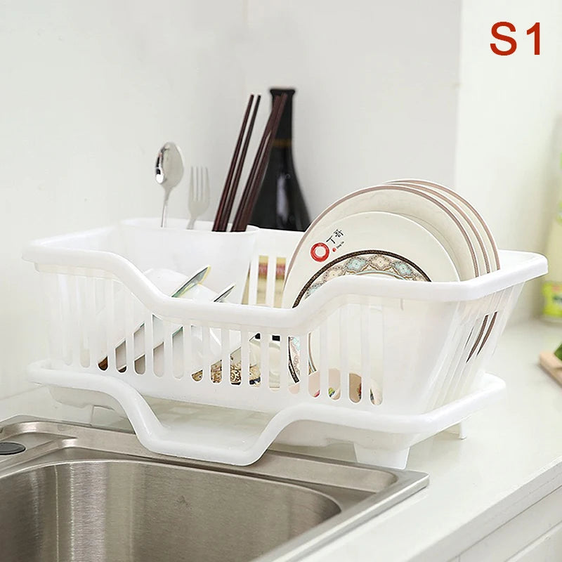 Palu Home and Kitchen Brand Kitchen Drainage Rack With Drainer Board Countertop Utensils Plates Chopsticks Bowls Spoons Storage Dish Drying Rack