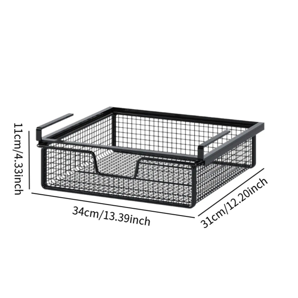 Palu Home and Kitchen Brand Kitchen Under Cabinet Basket Multifunction Hanging Rack Under Shelf Storage Basket for Cupboard Pantry Desk Cabinet Kitchen