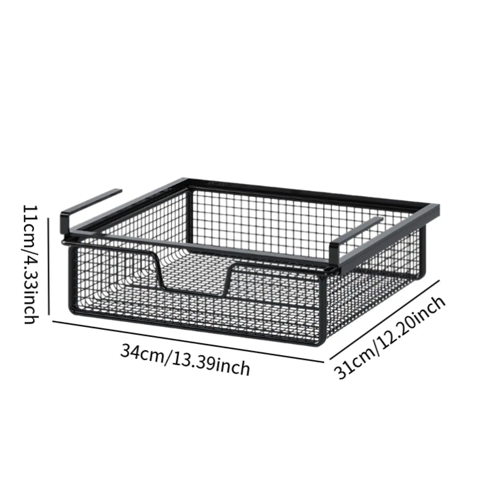 Palu Home and Kitchen Brand Kitchen Under Cabinet Basket Multifunction Hanging Rack Under Shelf Storage Basket for Cupboard Pantry Desk Cabinet Kitchen
