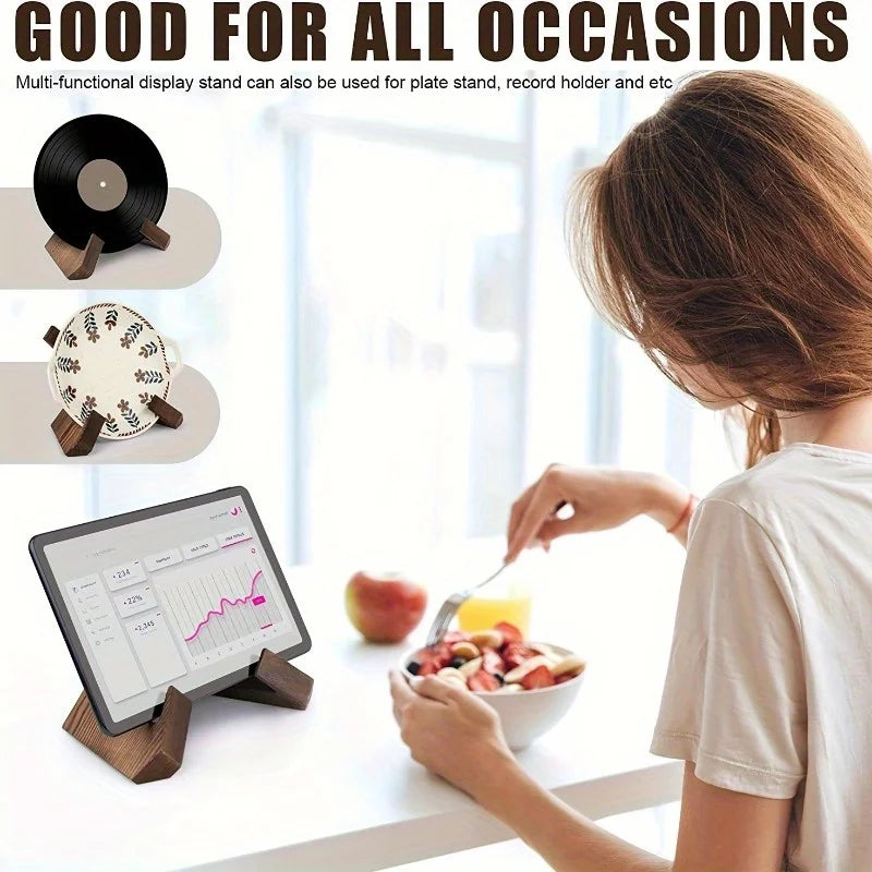 Palu Home and Kitchen Brand Wooden Kitchen Countertop Recipe Holder Simple Desktop Ornament Cookbook Stand Holder Home Table Decor Book Reading Rest