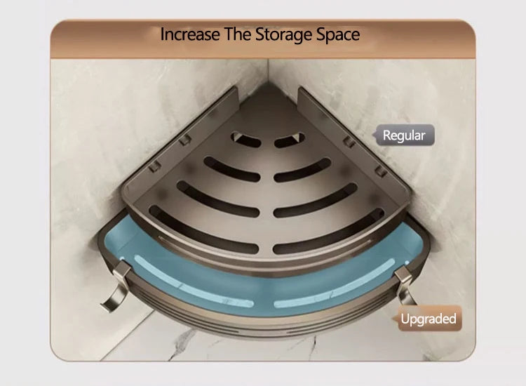 Bathroom Corner 2 Tier Shelf Bathroom Organizer And Storage Bathroom Accessory 3-Tier Shelf Without Drilling Bathroom Shelves
