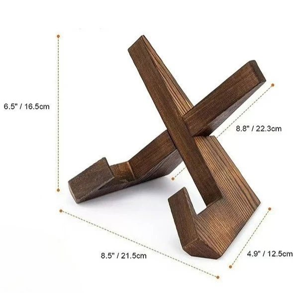 Palu Home and Kitchen Brand Wooden Kitchen Countertop Recipe Holder Simple Desktop Ornament Cookbook Stand Holder Home Table Decor Book Reading Rest