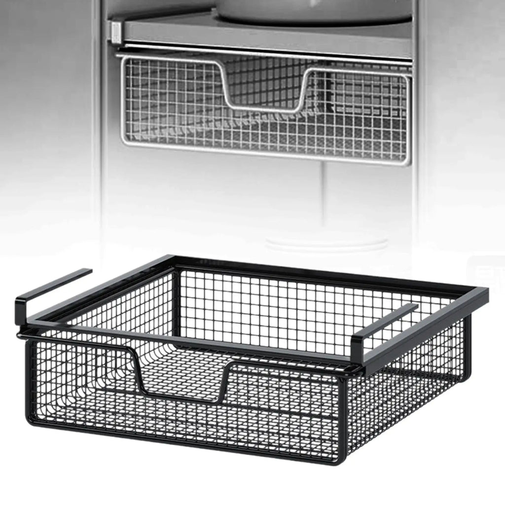 Palu Home and Kitchen Brand Kitchen Under Cabinet Basket Multifunction Hanging Rack Under Shelf Storage Basket for Cupboard Pantry Desk Cabinet Kitchen