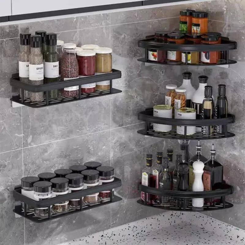 Palu Home and Kitchen Brand Bathroom Storage Rack, Bathroom Shelves, No-Drill Wall Mount Corner Shelf, Shower Storage Rack Holder