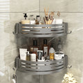 Bathroom Corner 2 Tier Shelf Bathroom Organizer And Storage Bathroom Accessory 3-Tier Shelf Without Drilling Bathroom Shelves