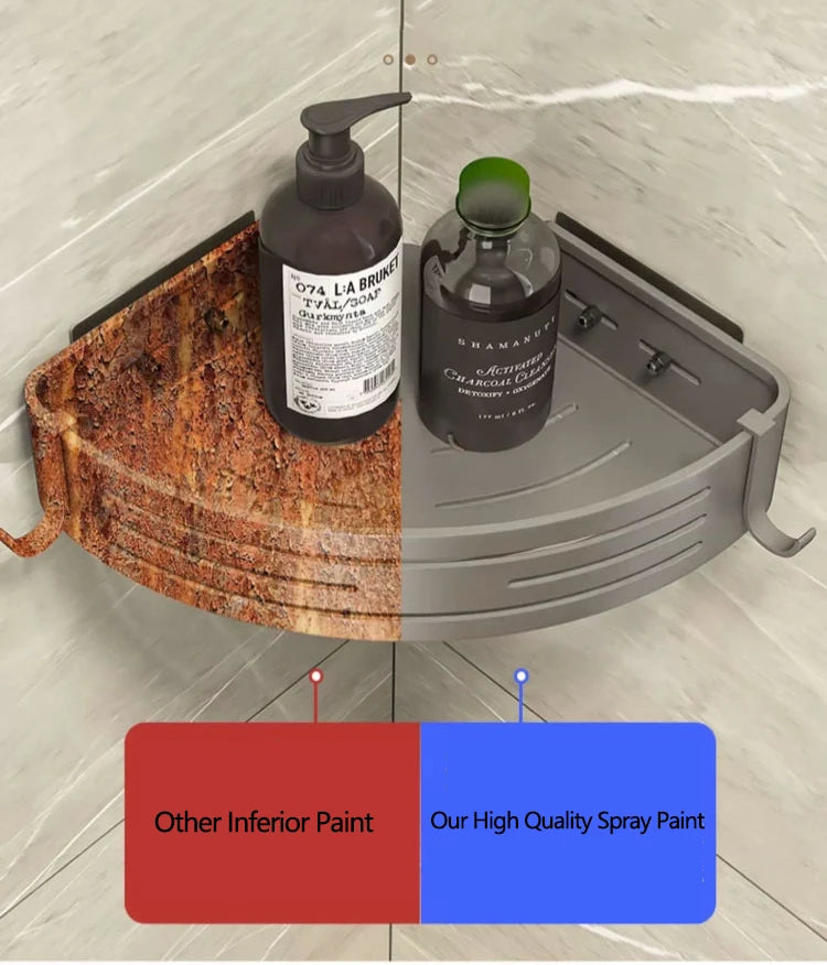 Bathroom Corner 2 Tier Shelf Bathroom Organizer And Storage Bathroom Accessory 3-Tier Shelf Without Drilling Bathroom Shelves